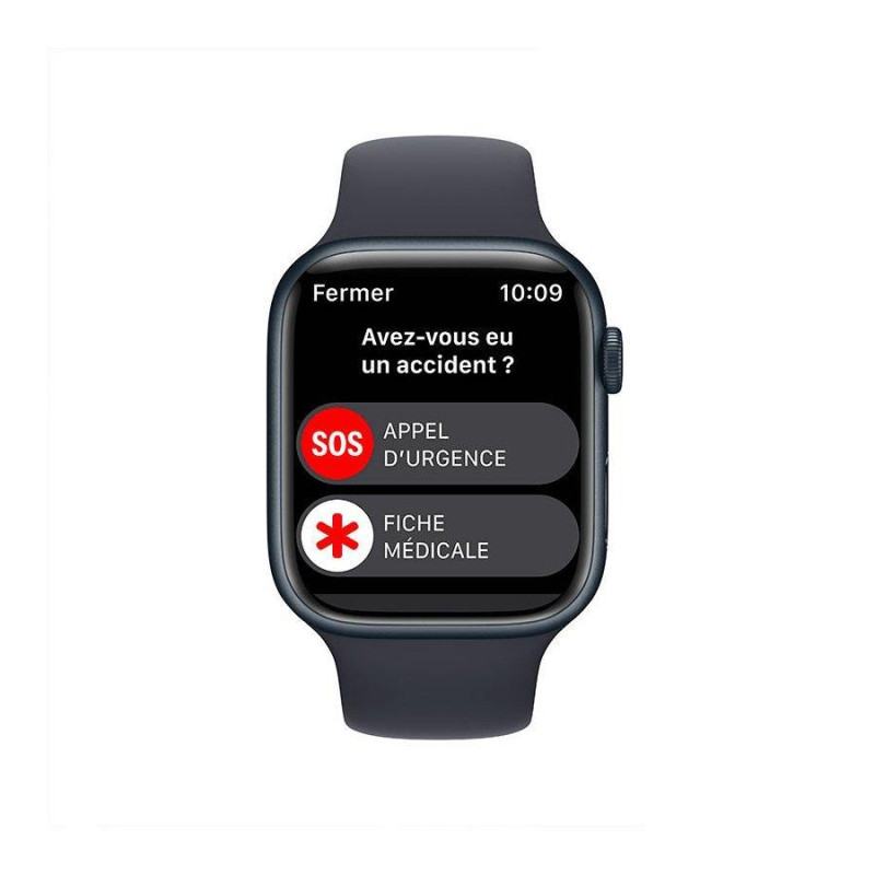 Apple Watch Série 8 45mm Noir - Bracelet Noir - Reconditionné